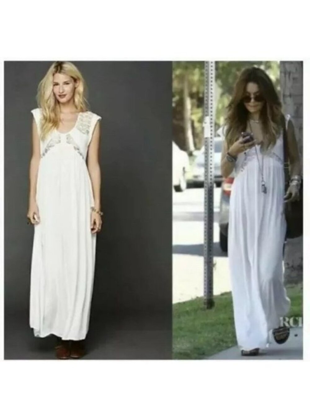 Blessed Are The Meek White Boho Maxi Dress